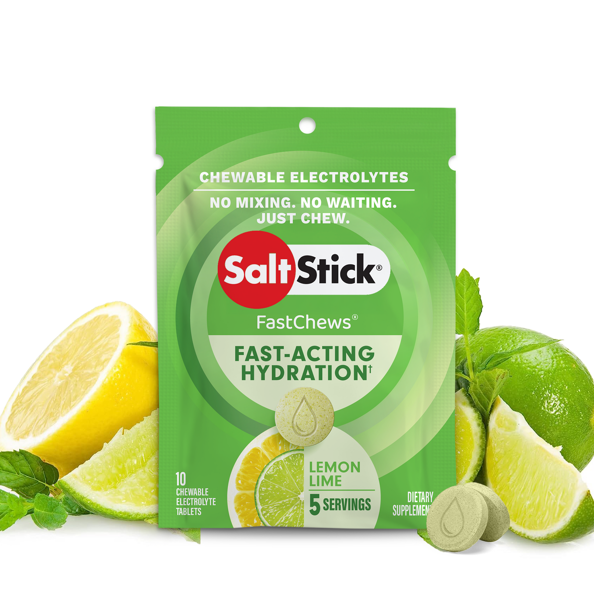 SaltStick FastChews Lemon Lime 10ct Packet
