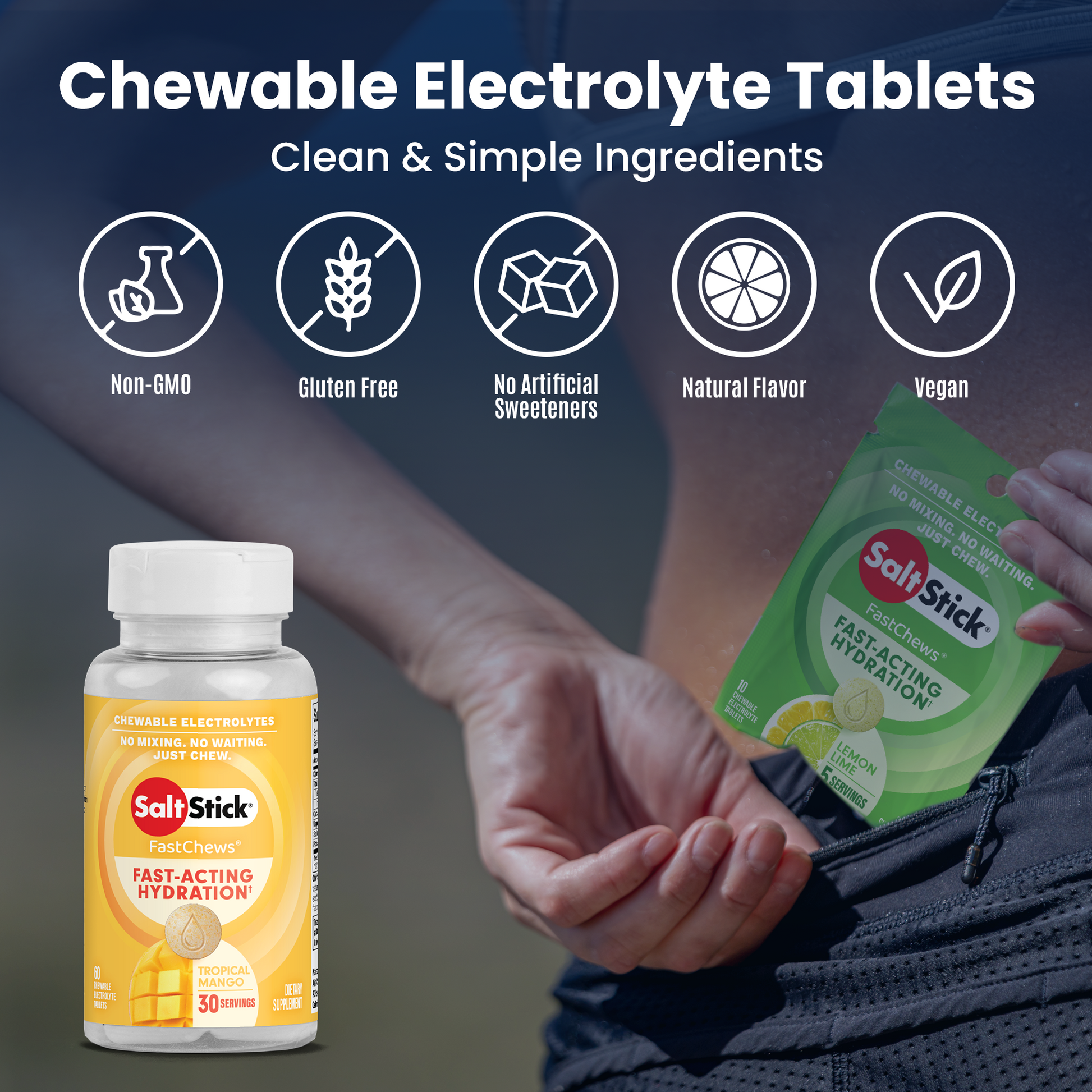 Chewable electrolyte tablets