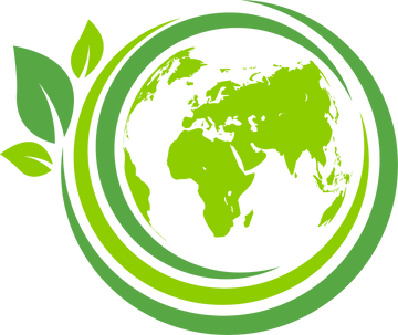 The world surrounded by green plants symbolizing conservation.