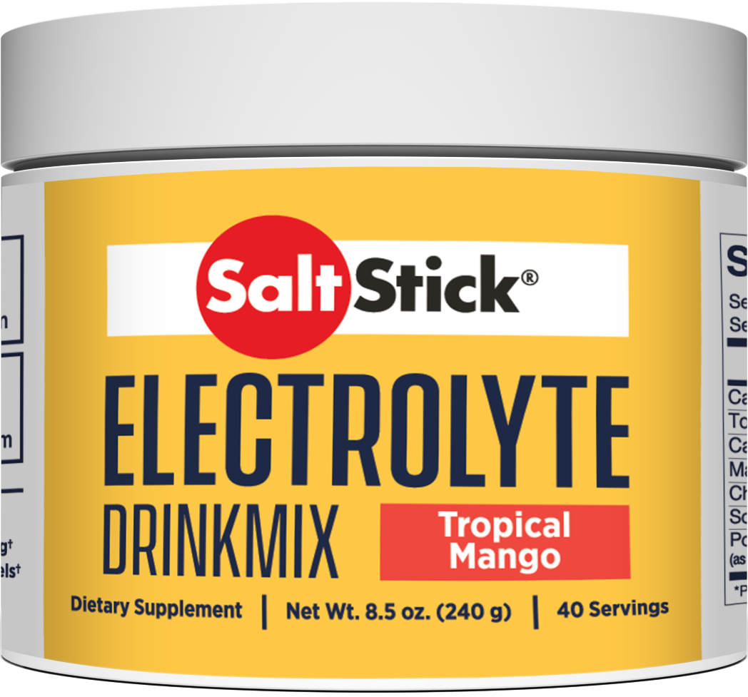 SaltStick Electrolyte Drink Mix Tropical Mango tub of 40 servings