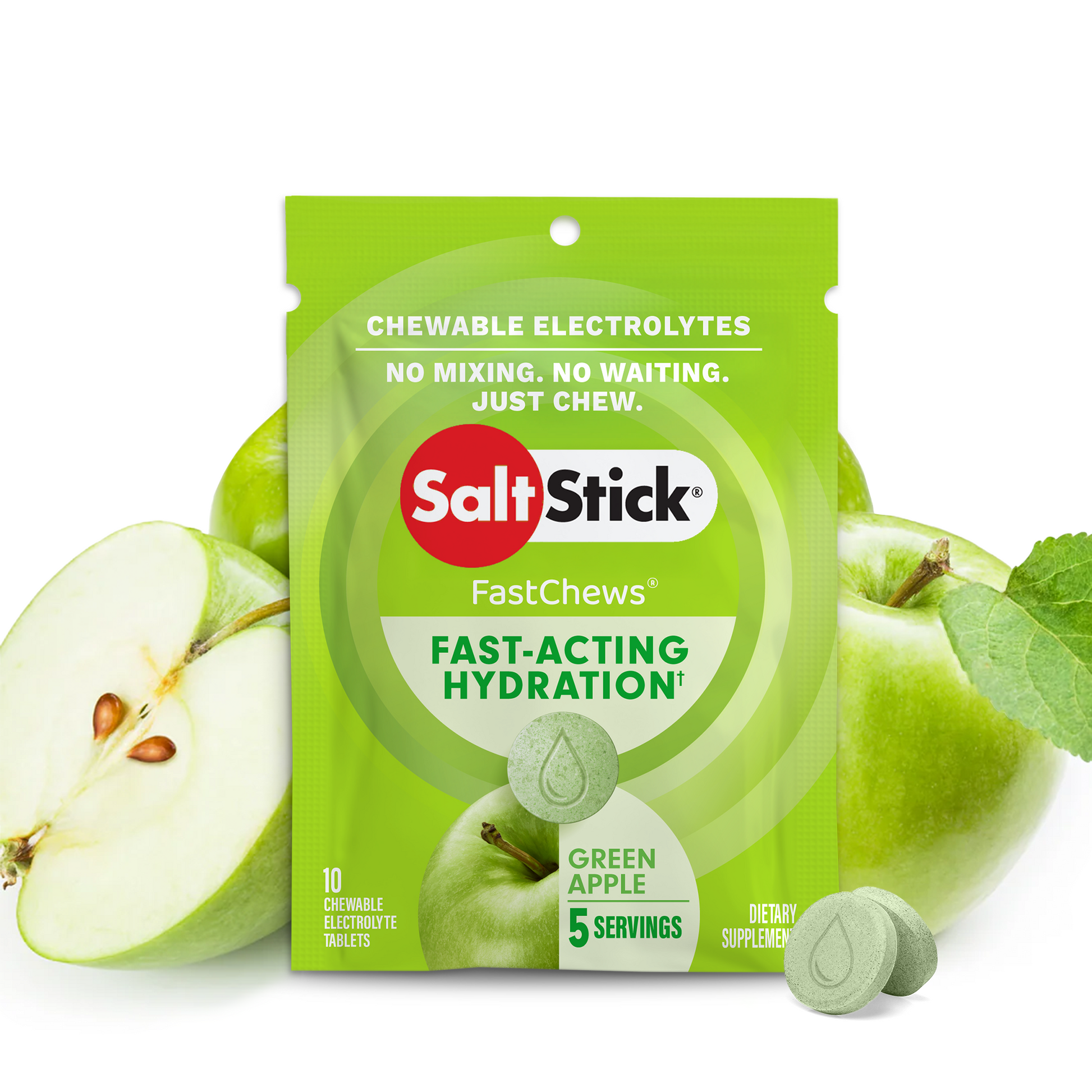 SaltStick Green Apple FastChews 10ct Packet
