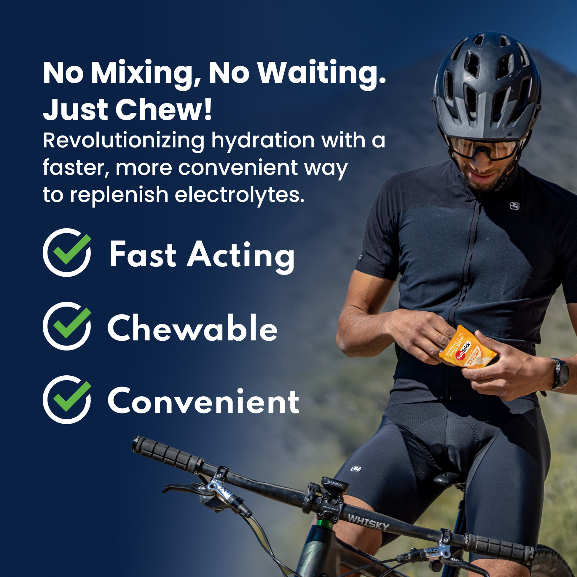 no mixing, no waiting, just chew