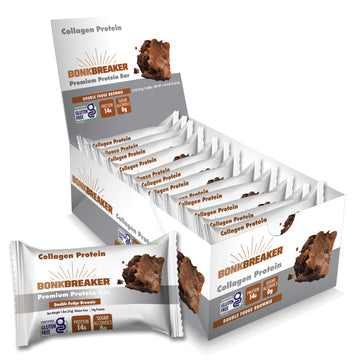 Double Fudge Brownie Collagen Bar outside 12ct box