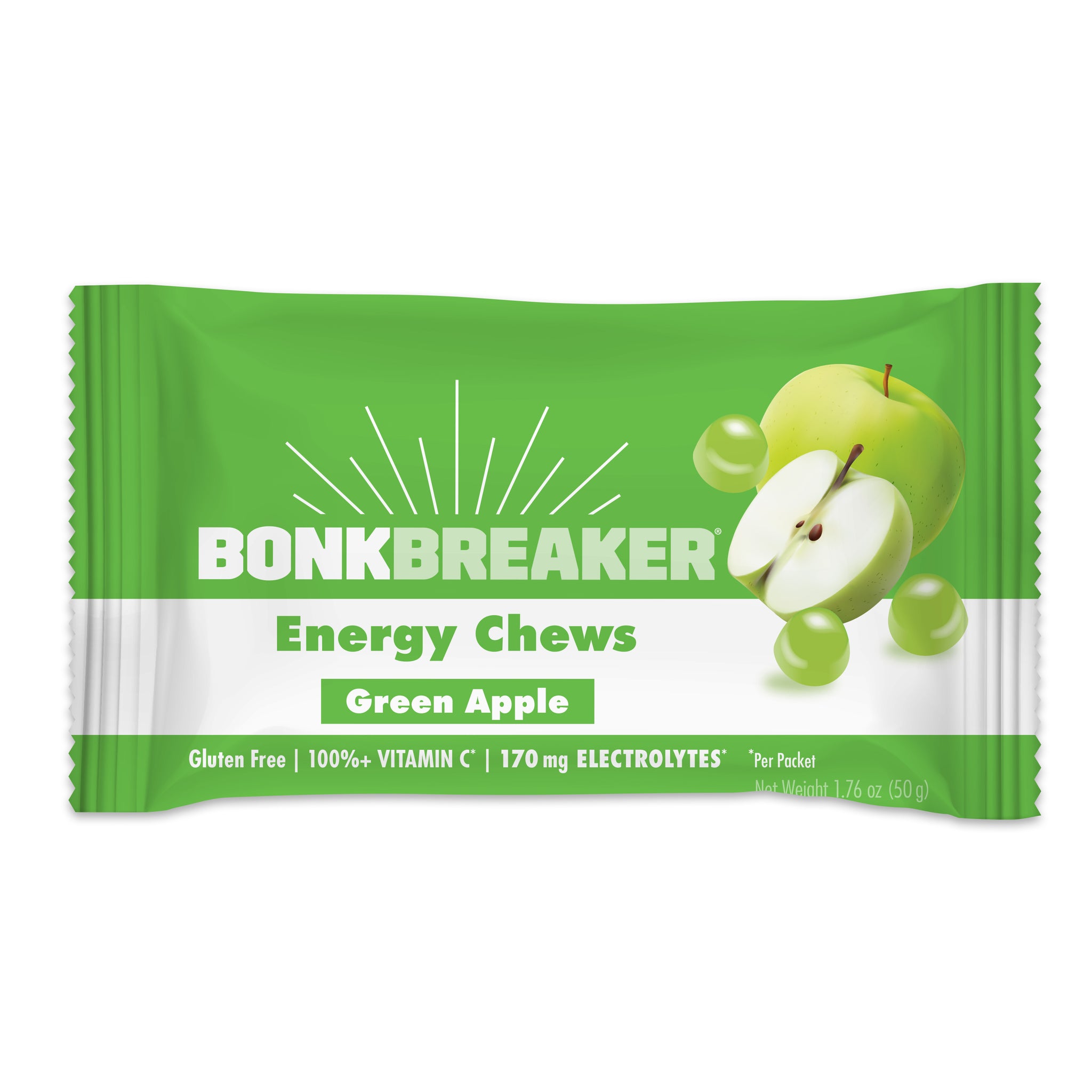 Bonk Breaker Green Apple Energy Chews Front of Package