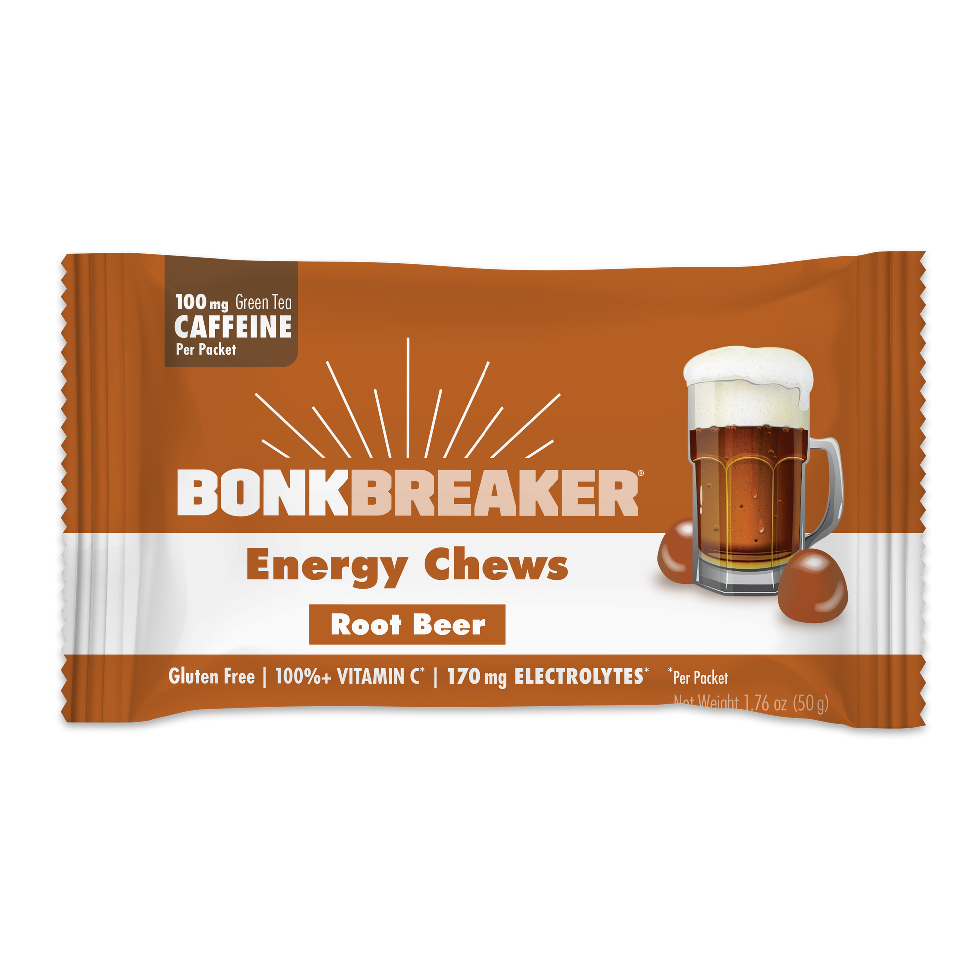 Root Beer Energy Chews Front of Package