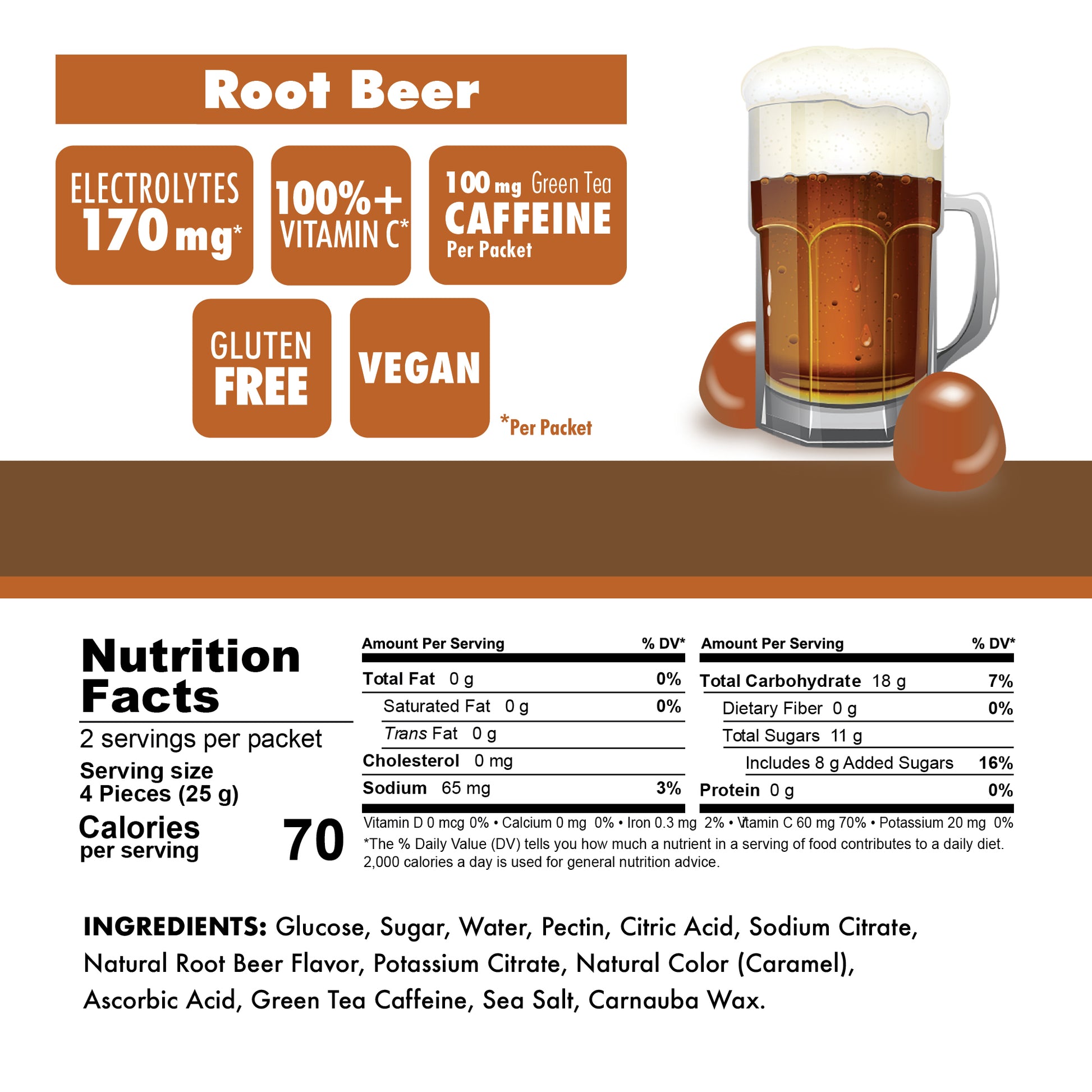 Root Beer Chews Nutrition Facts