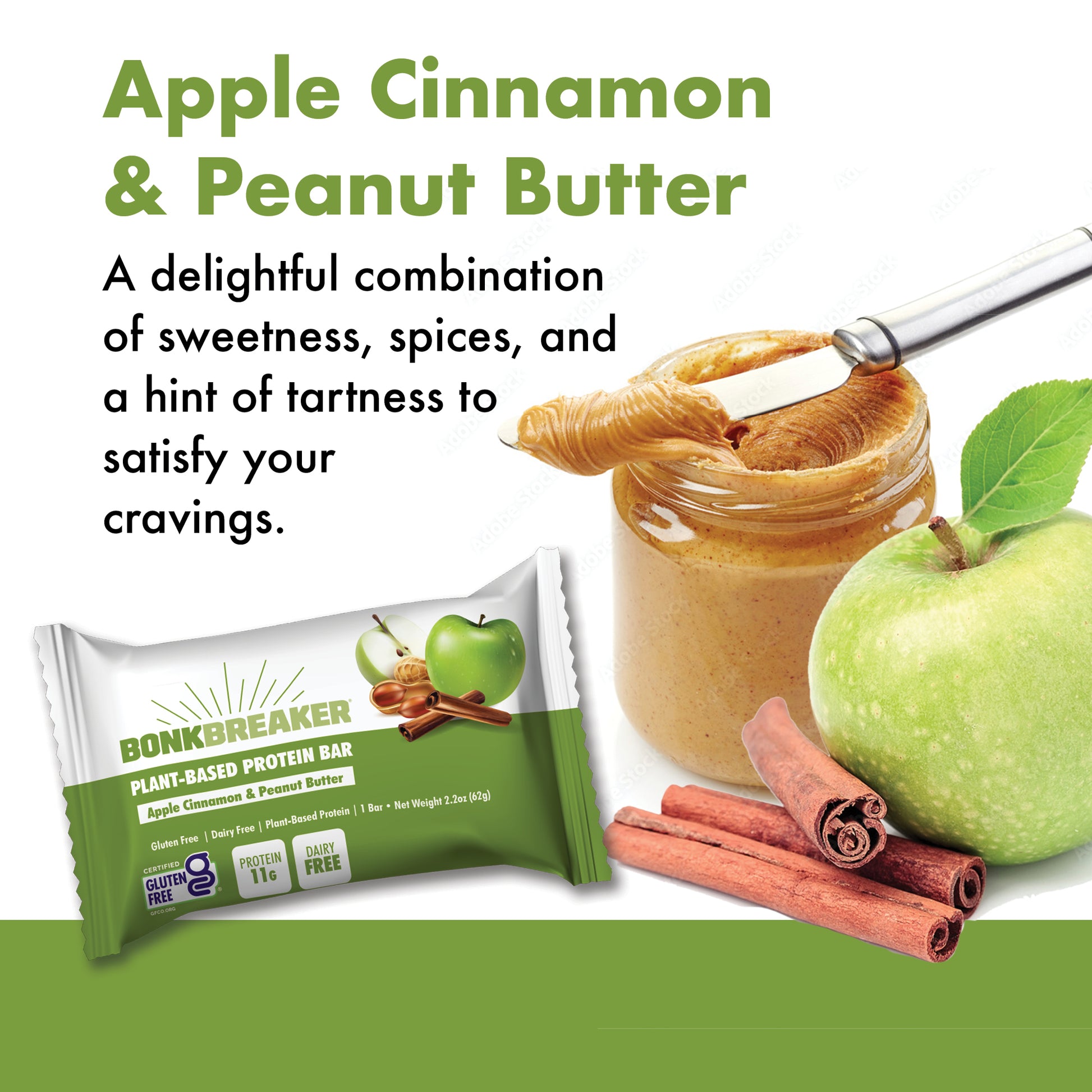 Apple Cinnamon & Peanut Butter - A delightful combination of sweetness, spices, and a hint of tartness to satisfy your cravings.