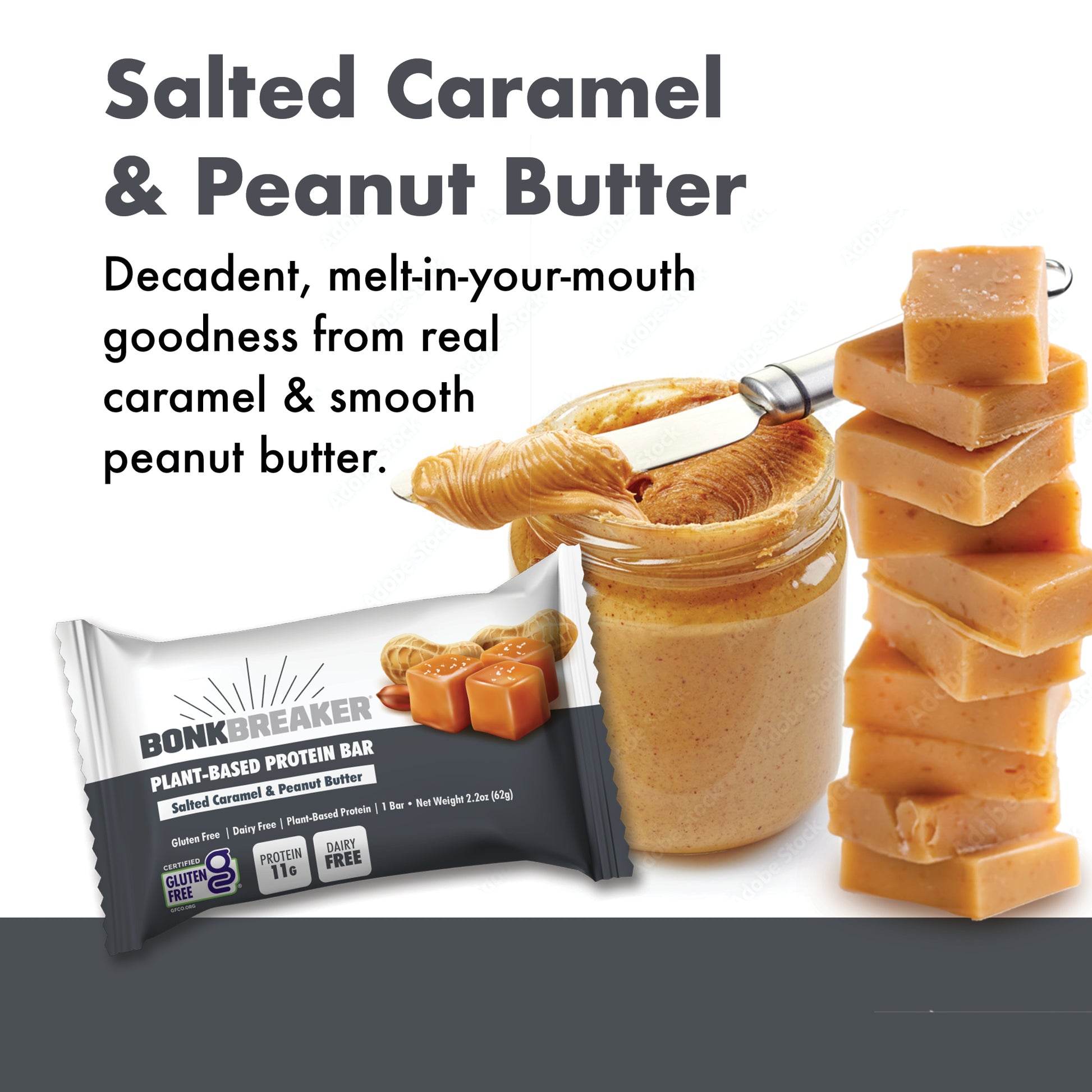 Salted Caramel & Peanut Butter - Decadent, melt-in-your-mouth goodness from real caramel & smooth peanut butter.