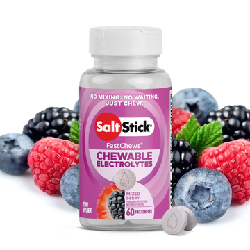 SaltStick FastChews Chewable Electrolyte Tablets Mixed Berry Bottle of 60