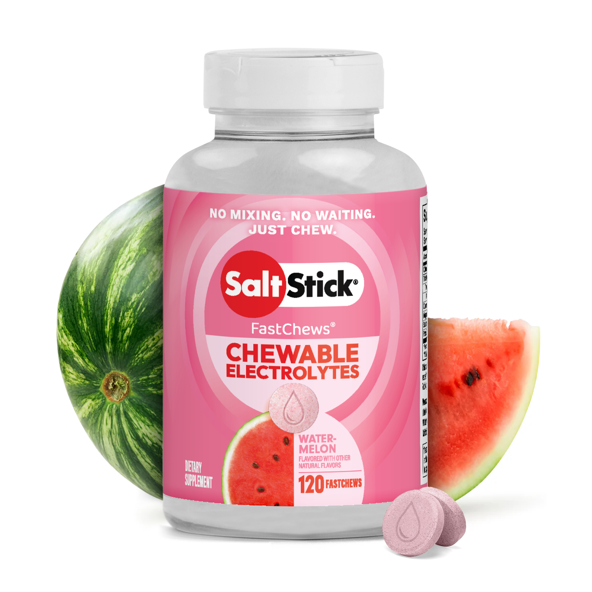 SaltStick FastChews Watermelon 120ct Bottle