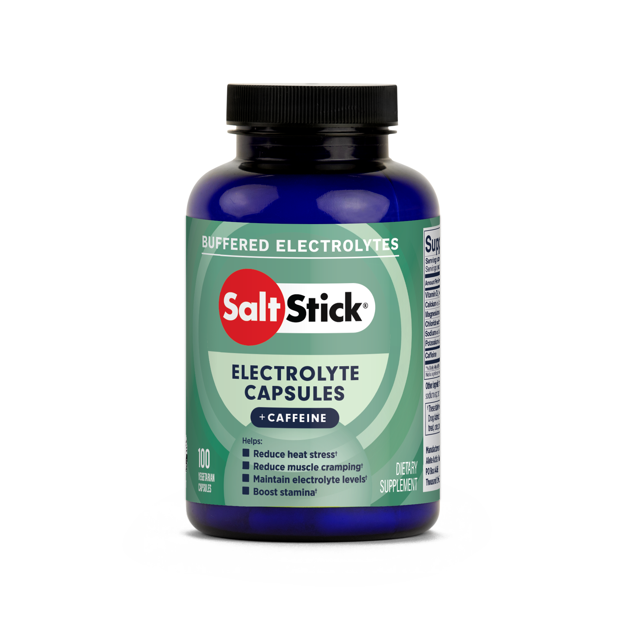 SaltStick Race Ready Electrolyte Caps Plus with Caffeine Bottle of 100