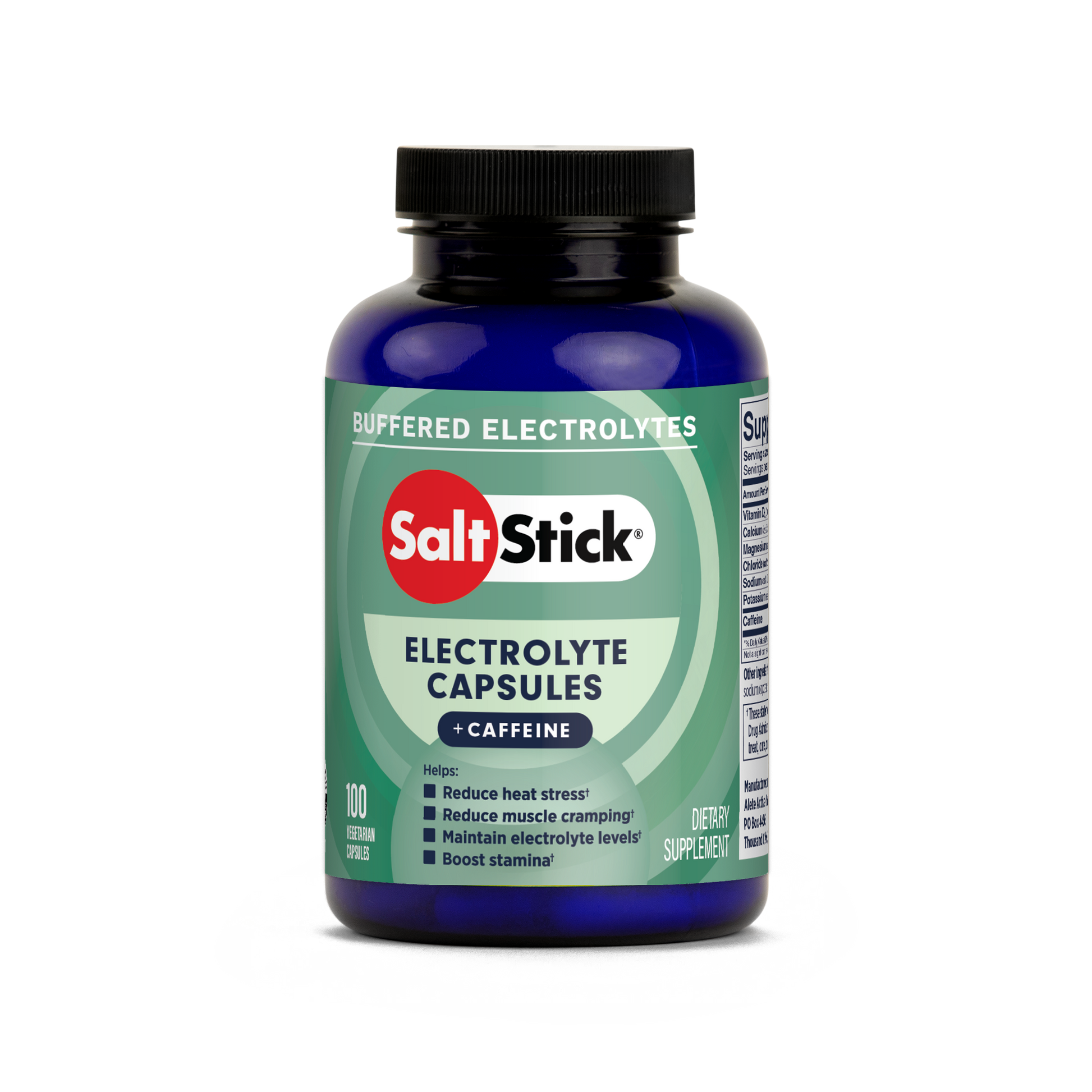 SaltStick Race Ready Electrolyte Caps Plus with Caffeine Bottle of 100