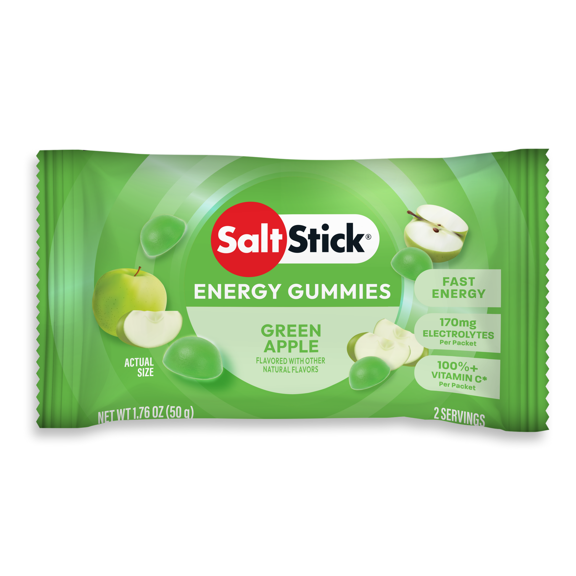 green apple energy gummies single packet 