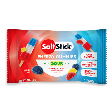 saltstick energy gummies sour pop rocket - single packet