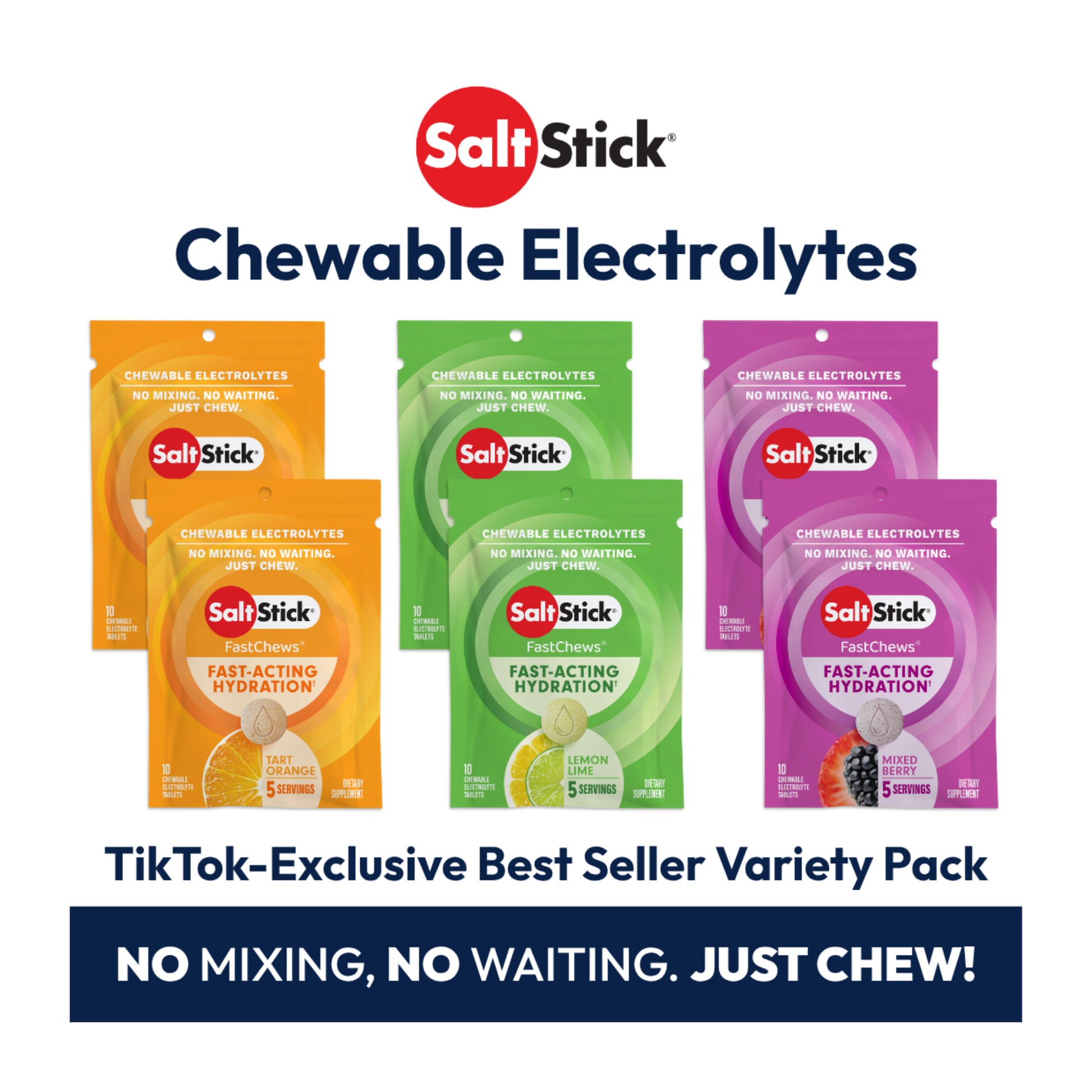 tiktok variety pack - 2 packets of orange, 2 packets of lemon-lime and 2 packets of mixed berry
